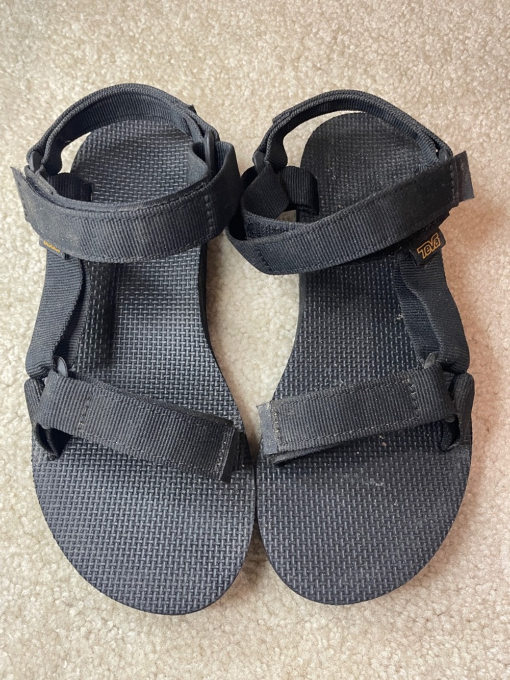Teva Black Outdoor Strap Sandals